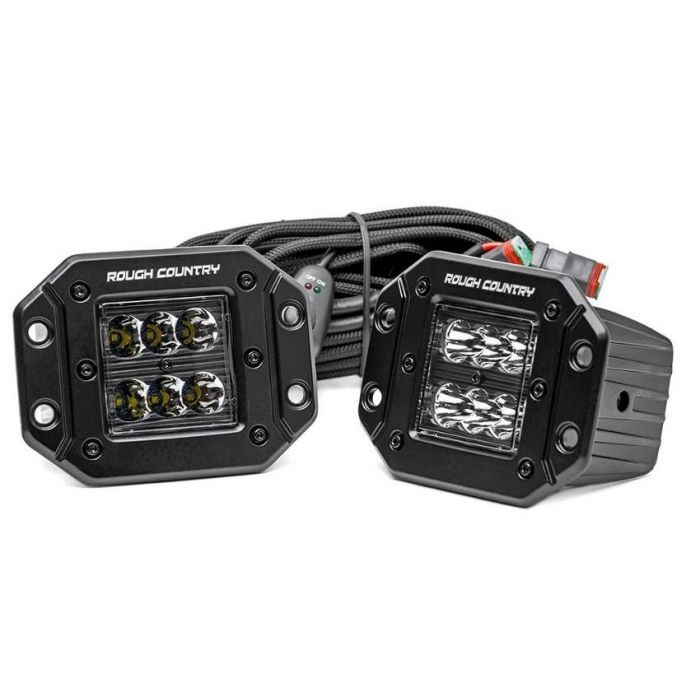 2 Square flush mount CREE LED lights Black
