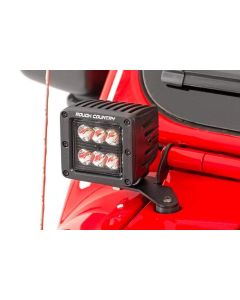 Rough Country 70052DRL Jeep Wrangler JL Unlimited, Gladiator JT windshield LED light kit