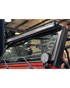 Rough Country 70503BL Jeep Wrangler TJ 50" dual row LED upper windshield light bar