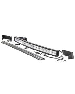 Rough Country 70570CD Ram 2500, 3500 40" curved dual LED hidden bumper light bar, white DRL