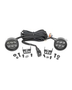 3.5" Round LED lights, Black Series, Amber DRL