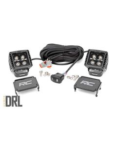 Rough Country 70903BLKDRLA 2" square CREE LED lights