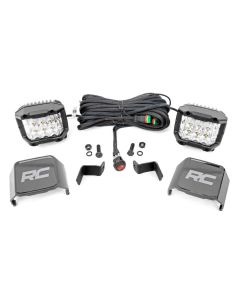 Rough Country 71033 Ford F150 LED Ditch Light Kit, 3" Osram Wide Angle