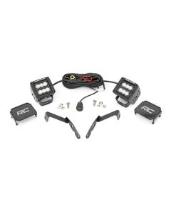 2007-13 Silverado 1500, 2007-14 2500, 3500 LED Ditch Light Kit, Flood Beam