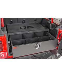 Rough Country Jeep Wrangler JL, Unlimited Metal Storage Box w/Slide Out Lockable Drawer