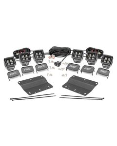 Ford Bronco Black Series White DRL Triple LED Fog Light Kit