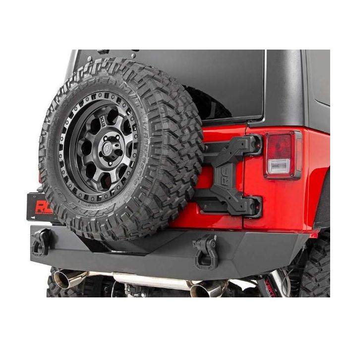 Rough Country Jeep Wrangler JK, unlimited Hinged Spare Tire Carrier Kit  2007 2008 2009 2010 2011 2012 2013 2014 2015 2016 2017 2018